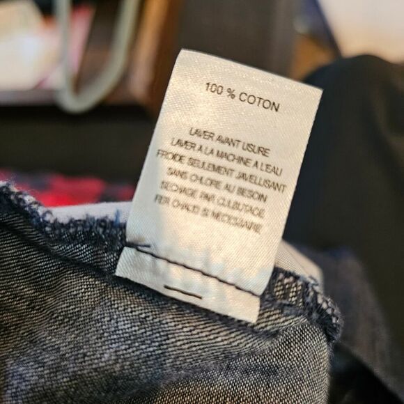 Crosby Dark Chambray Denim Wide Leg Cropped Pants Size 4 - Picture 7 of 7